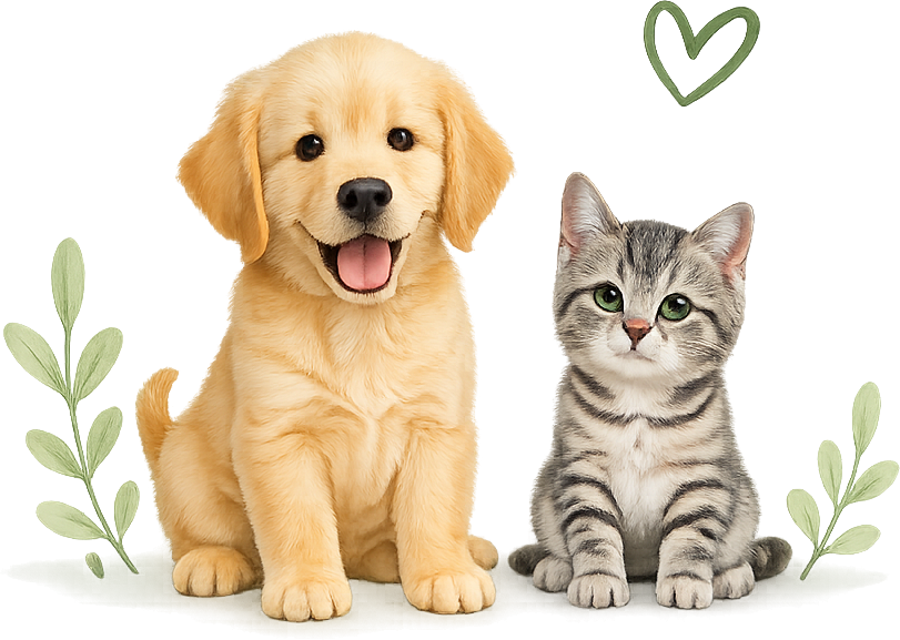 Dog and cat illustration